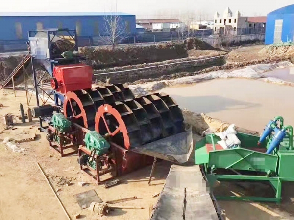 Wheel sand washer